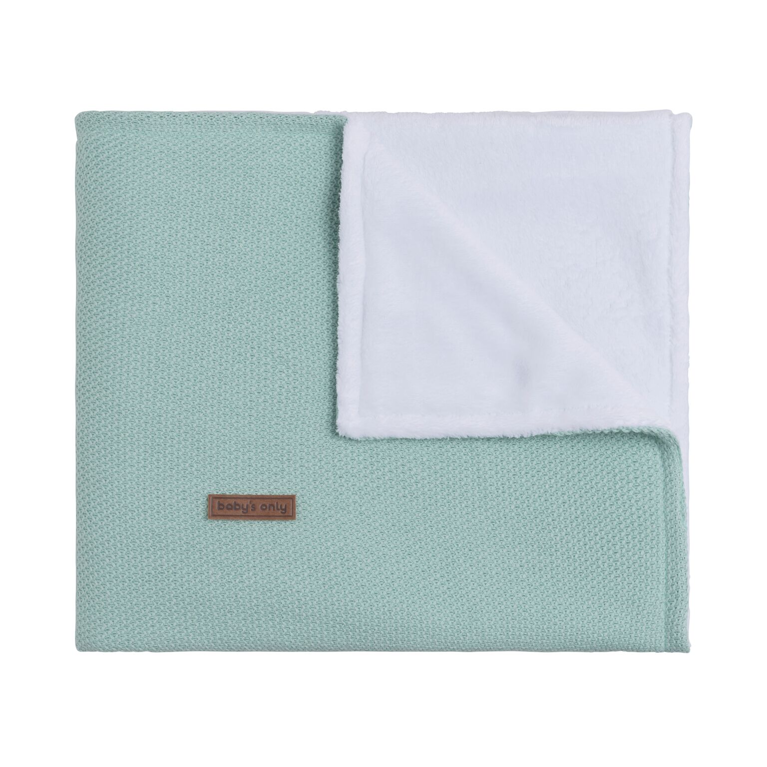 Ledikantdeken teddy Sun mint//stonegreen Babys Only