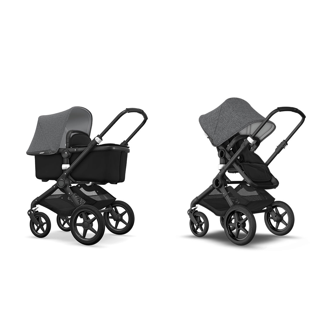 bugaboo fox black frame grey melange