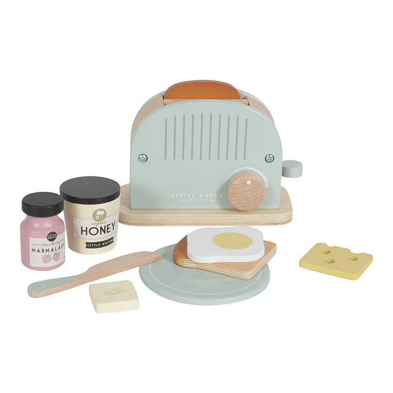 wooden toaster set