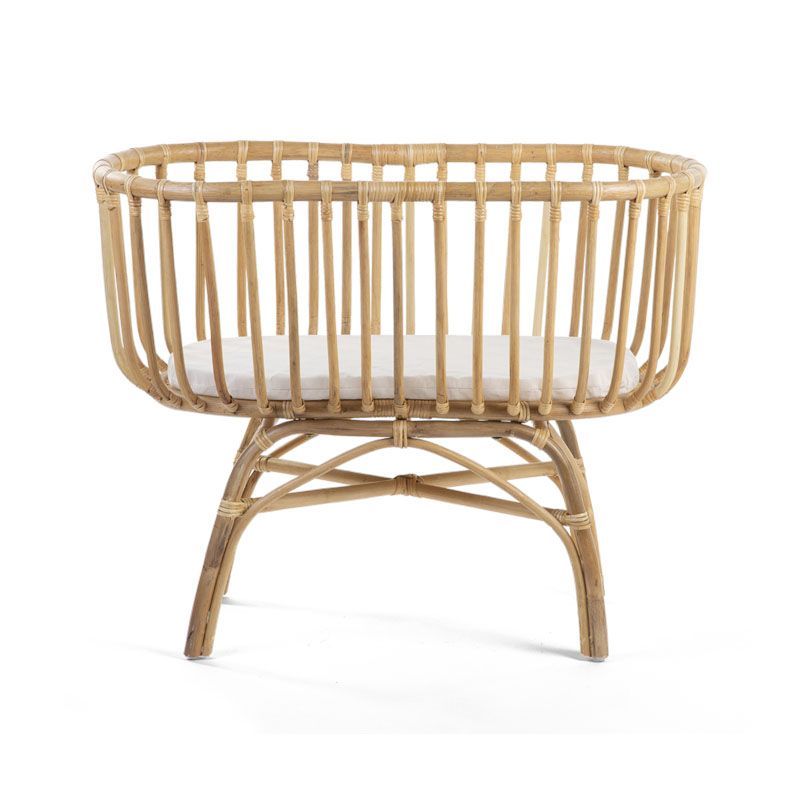 rattan baby cot