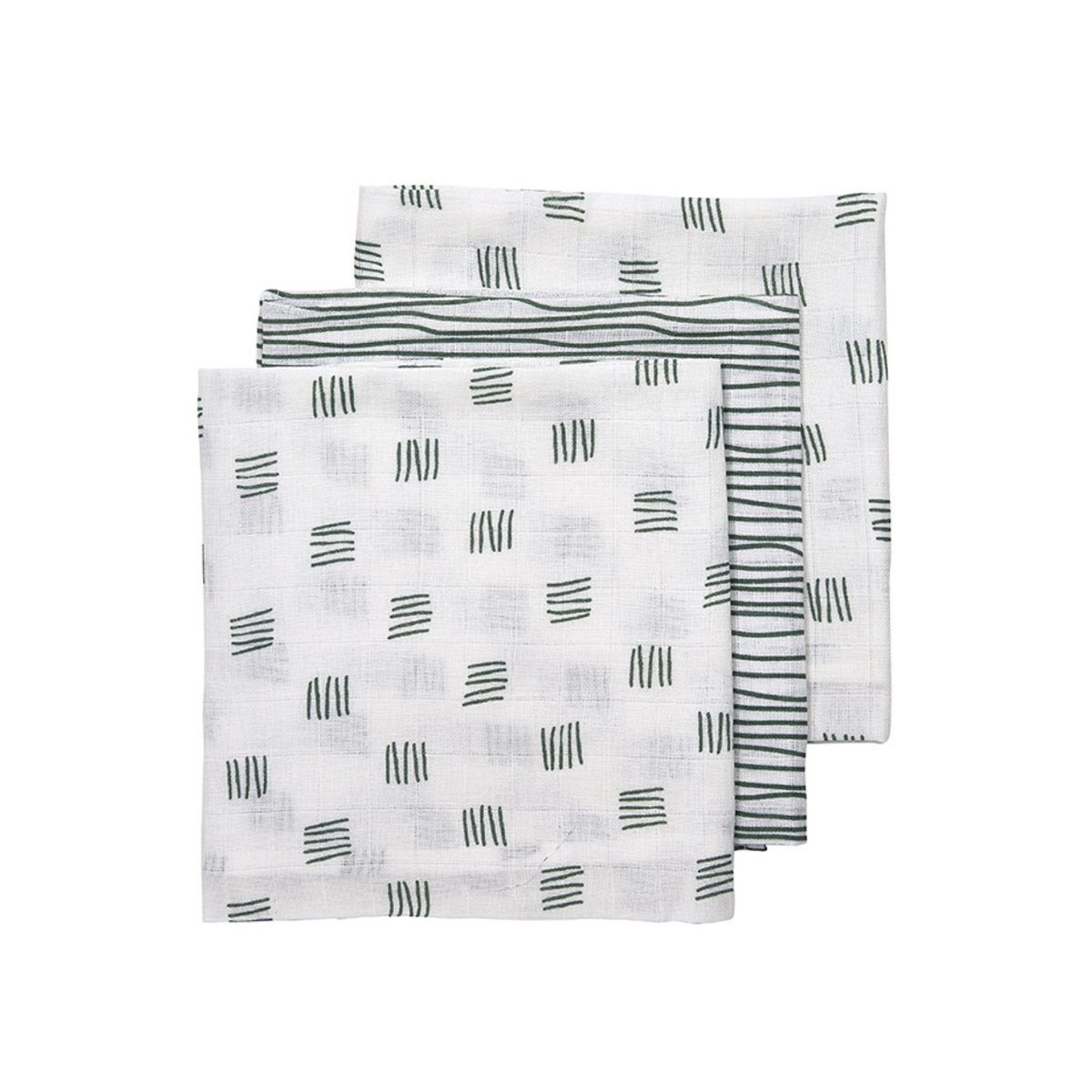 Meyco Hydrophilic Diapers Block Stripe - 3-Pack - 70x70