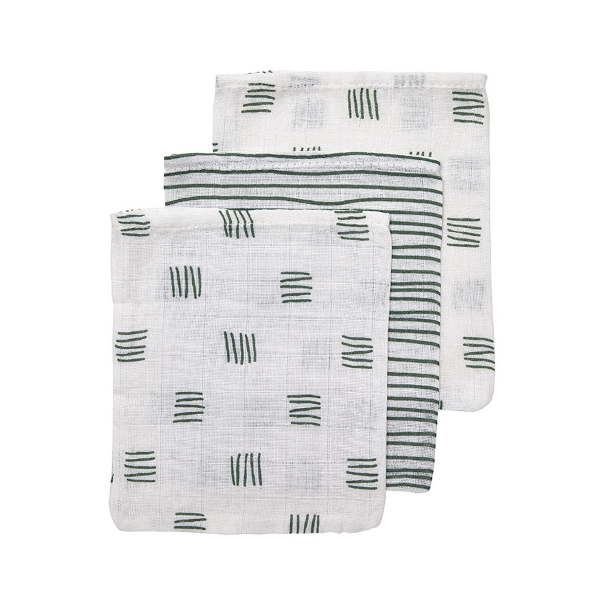 Meyco Hydrophilic Wash Cloths Block Stripe 3-Pack