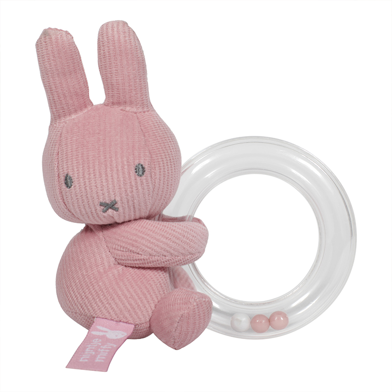 Miffy Ring Rattle Pink Baby Rib