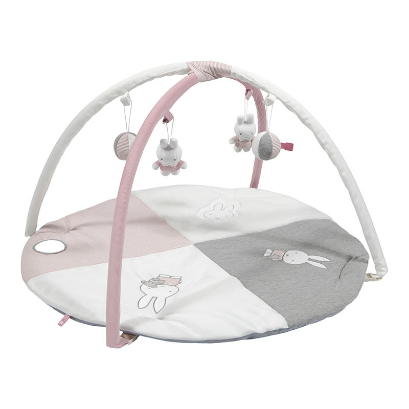Miffy Play Mat with Bow Pink Baby Rib