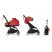 Babyzen YOYO2 Complete with Bassinet - Black Frame - Red