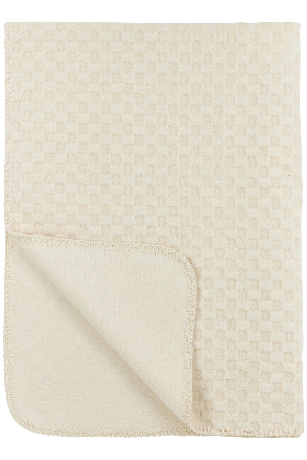 Meyco Cot Blanket Grid Natural Gots - 75x100 cm. - 75x100