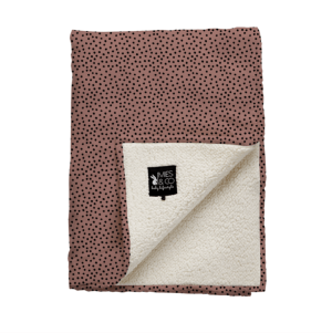 Mies & Co Soft Teddy Blanket Big 110x140 Cozy Dots Redwood