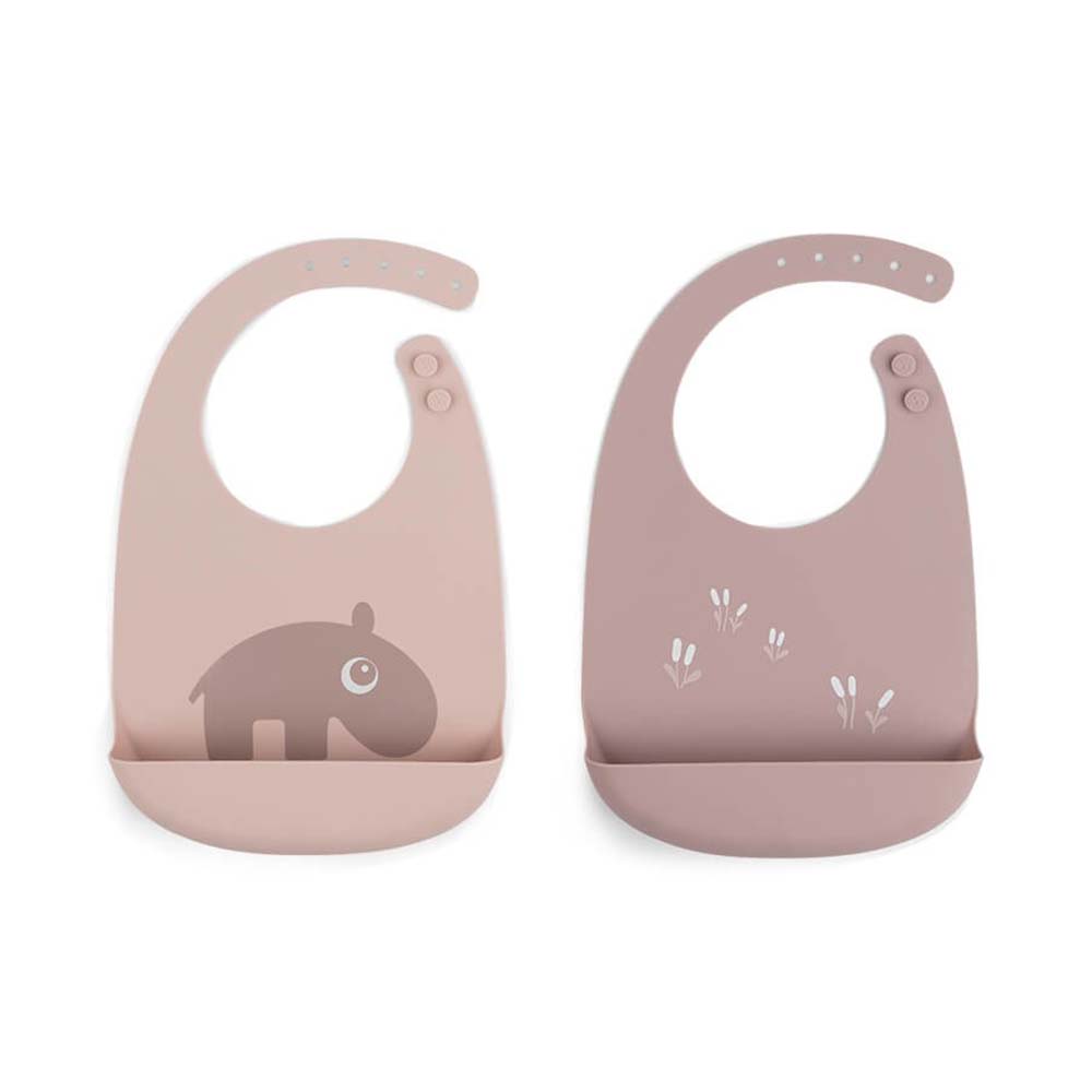Done by Deer Silicone Bib 2-Pack - Ozzo Powder