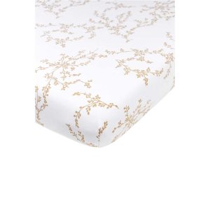 Meyco Fitted Sheet Cot Branches Sand