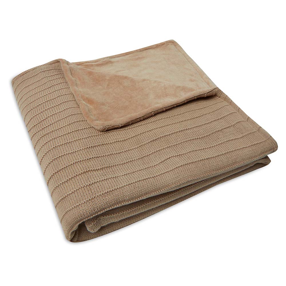 Noordoosten maak het plat Graveren Order the Jollein Crib Blanket Velvet Pure Knit - 100x150 cm. online - Baby  Plus