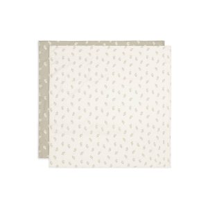 Jollein Muslin Cloth Large 2-Pack - 115x115 cm. Twig Olive Green