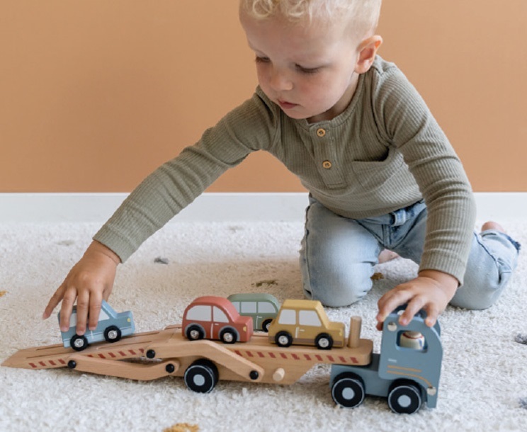 Tactiel gevoel Blauw Zich voorstellen Order the Little Dutch Wooden Truck FSC online - Baby Plus