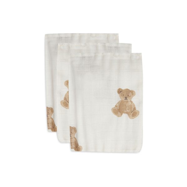 Jollein Hydrophilic Wash Cloth (3-pack) Teddy Bear