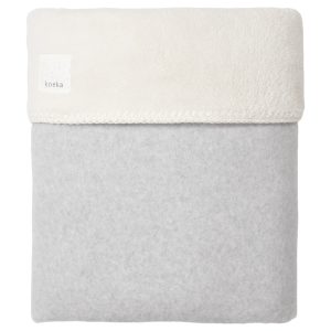 Koeka Cot Blanket Teddy Denver - 75x100 cm. Soft Grey