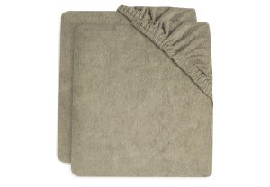 Jollein Changing Mat Cover Terry 2-pack - 50×70 cm. Olive Green
